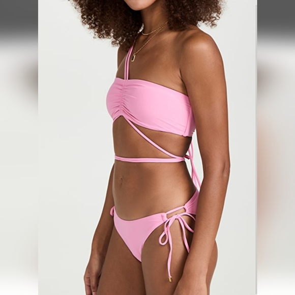 PQ Swim * 2 Pieces Set Aura Sky Strappy Bikini Top and Bottom NWT - Picture 8 of 10